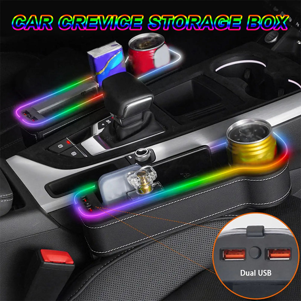 Seat Gap Filler Organizer With Usb Charger - Car Crevice Storage Organizer Box 7