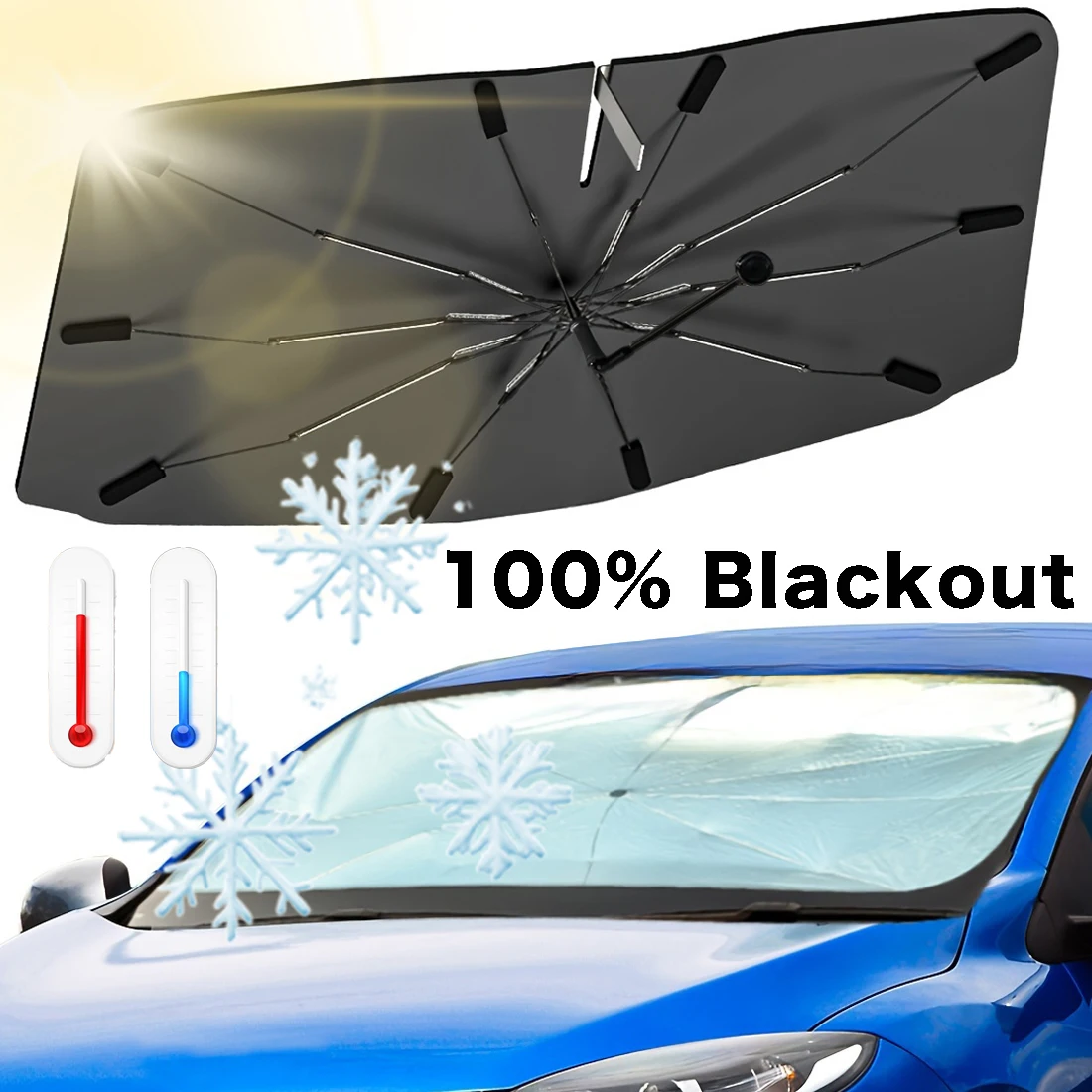 Car Sunshade Windshield Umbrella Foldable - Multi Purpose Convenient Foldable Car Windshield