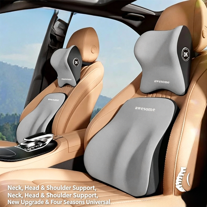 Memory Foam Car Neck Pillow Lumbar Support - Car Neck Pillow & Lumbar Support