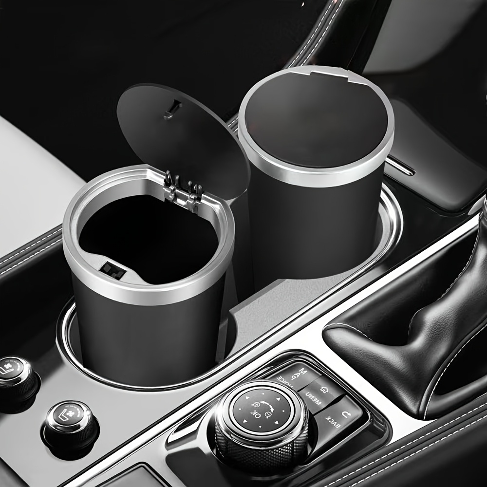 Waterproof Car Trash Can With Lid - Compact Leakproof Mini Car Trash Can