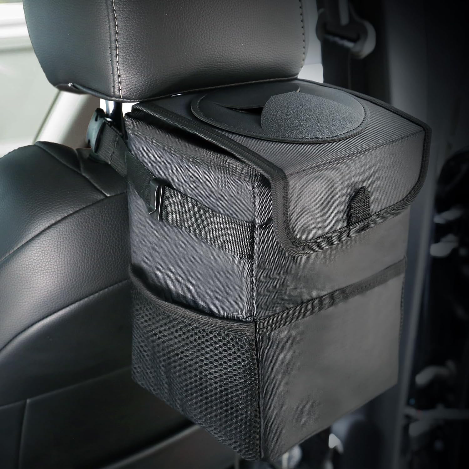 Waterproof Car Trash Can With Lid - 3-in-1 Car Trash Can with Lid