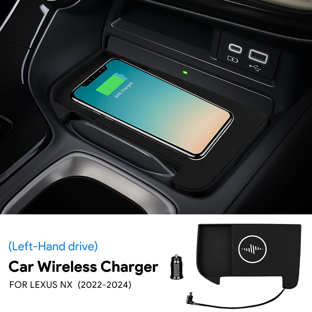 Wireless Car Charger Mount Fast Charging - For Lexus NX 2022 2023 2024