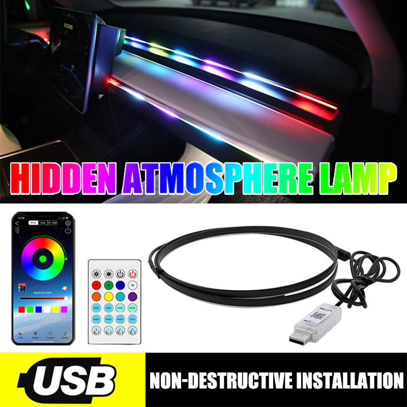 Led Ambient Interior Car Lights App Control - Car LED Ambient Light 64 Color