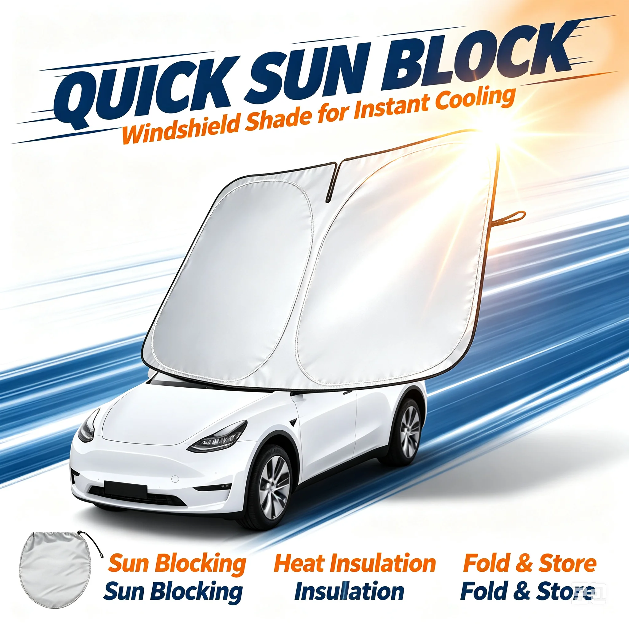 Car Sunshade UV Reflection Win - đánh giá và giá Car Sunshade Windshield Umbrella Foldable