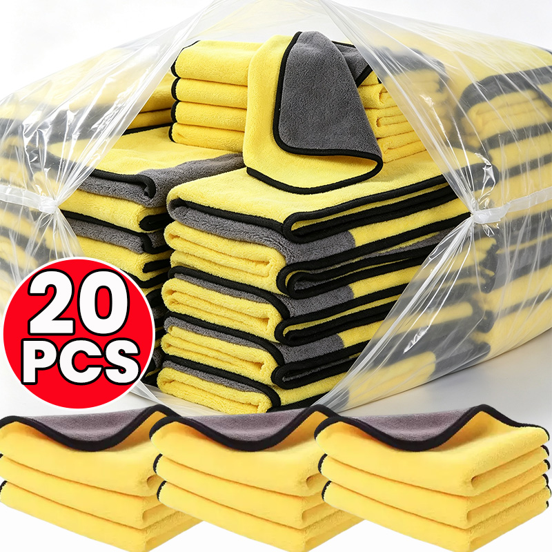 1/20pcs Car Cleaning Microfibe - đánh giá và giá Microfiber Car Drying Towel Super Absorbent