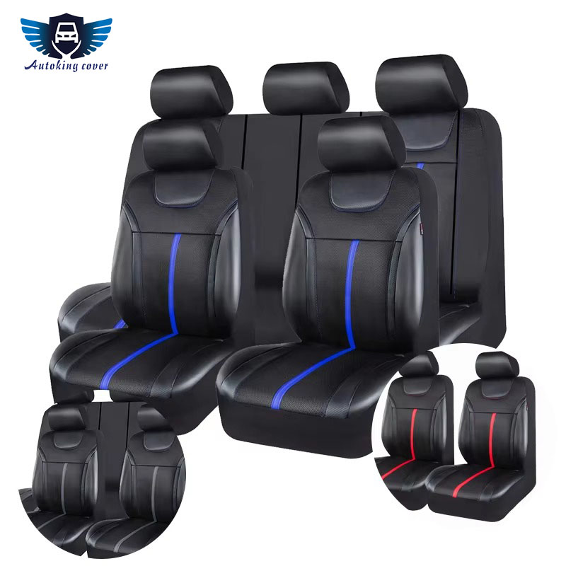 AUTOKING PU Leather And Mesh C - đánh giá và giá Leather Car Seat Covers Full Set Universal