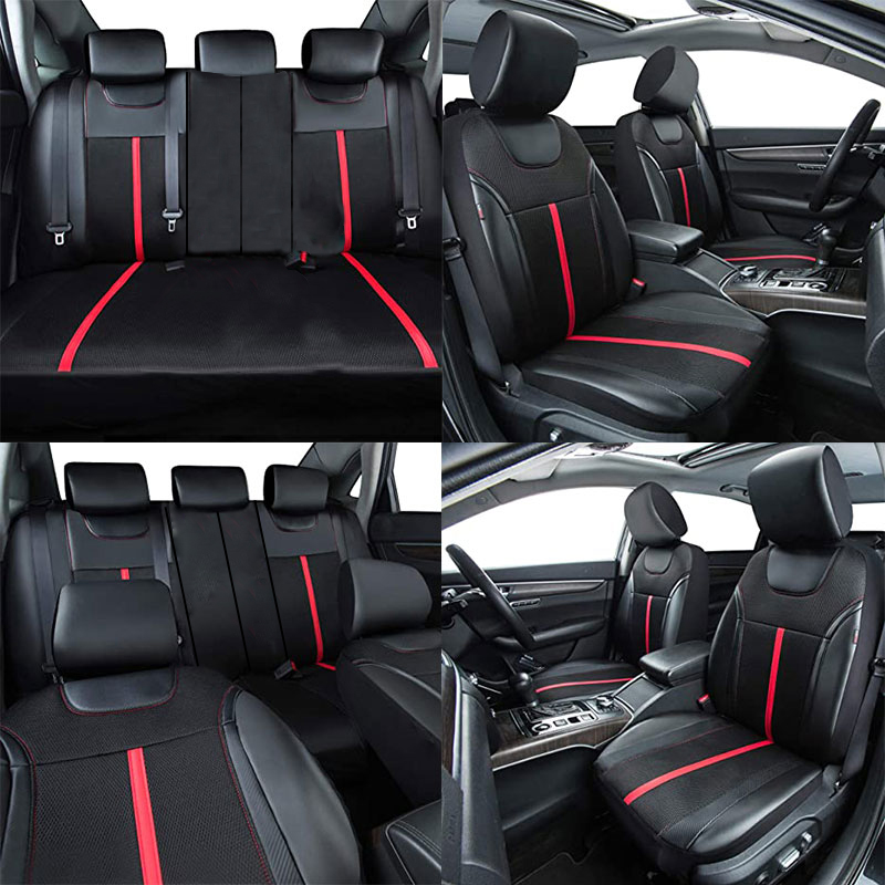 AUTOKING PU Leather And Mesh C - đánh giá và giá Leather Car Seat Covers Full Set Universal