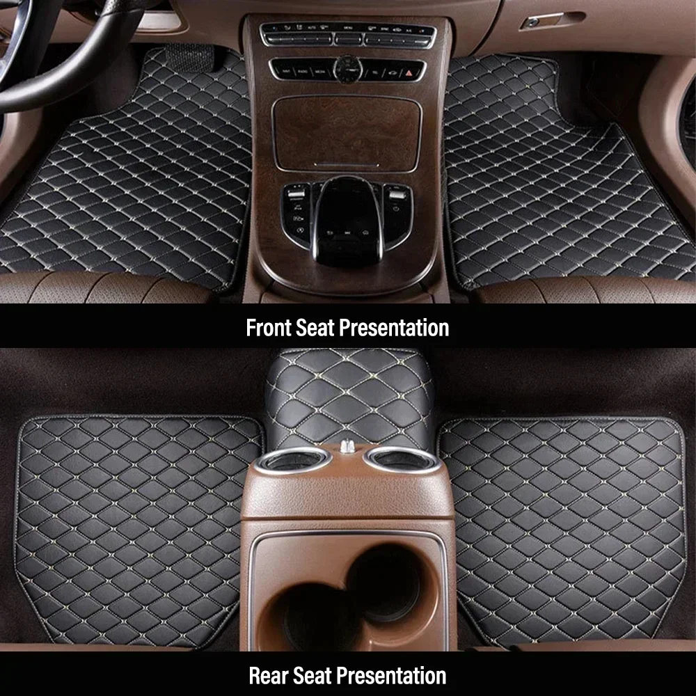 4PCS Universal PU Leather Car  - đánh giá và giá Car Floor Mats Universal Waterproof Leather