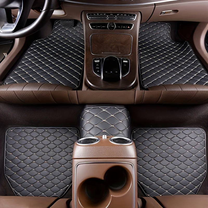 5Pcs Universal PU Leather Car  - đánh giá và giá Car Floor Mats Universal Waterproof Leather