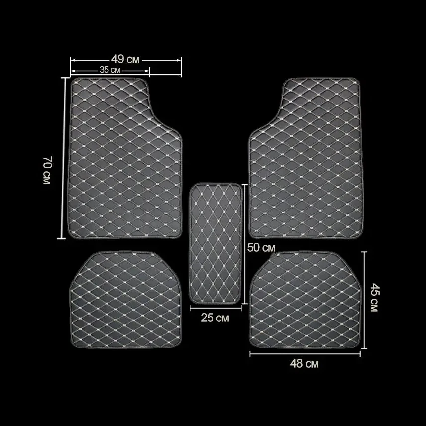 Car Floor Mats 5Pcs Universal  - đánh giá và giá Car Floor Mats Universal Waterproof Leather