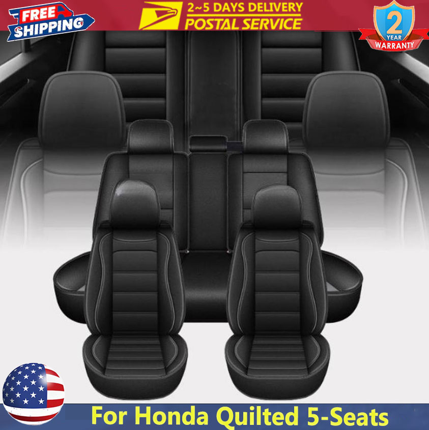 Black Universal Seat Cover 5-S - đánh giá và giá Leather Car Seat Covers Full Set Universal