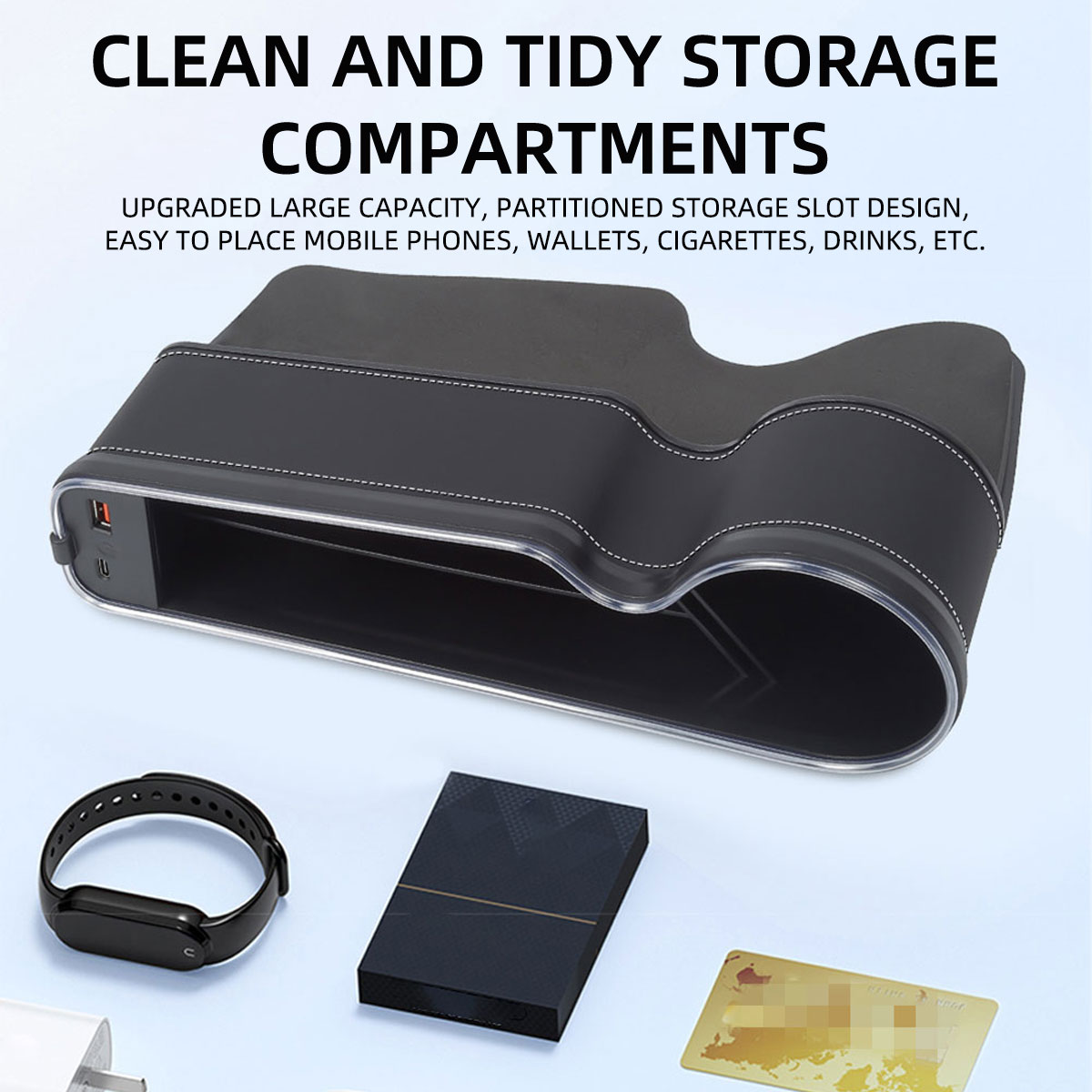 Car Seat Gap Filler Cup Holder - đánh giá và giá Seat Gap Filler Organizer With Usb Charger