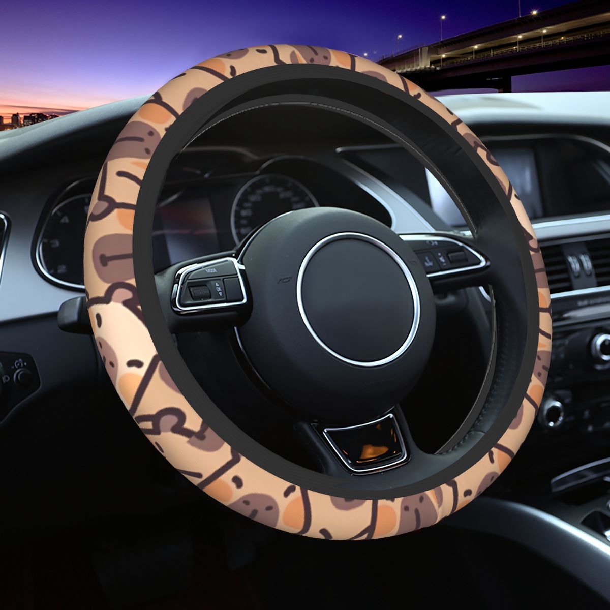Kawaii Anime Capybara Car Stee - đánh giá và giá Car Steering Wheel Cover Anti Slip Breathable