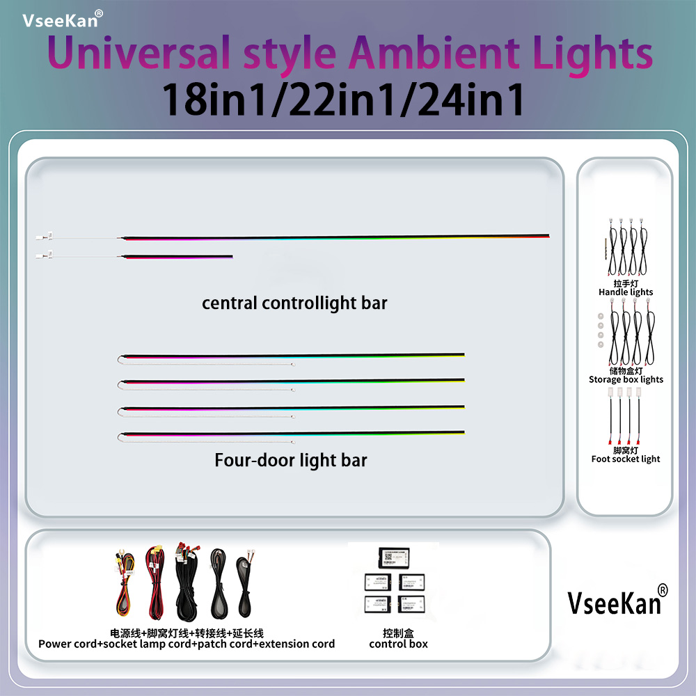 Car Ambient Lighting Kit Inter - đánh giá và giá Led Ambient Interior Car Lights App Control