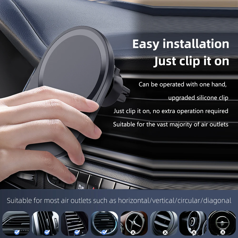 Mini Magnetic Wireless Car Cha - đánh giá và giá Magnetic Phone Holder For Car Vent