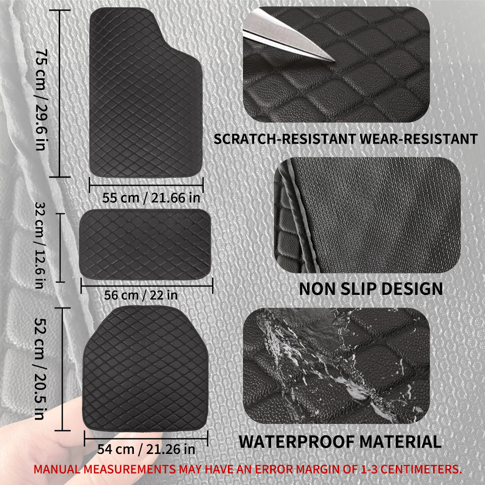 Universal 5Pcs Leather Car Flo - đánh giá và giá Car Floor Mats Universal Waterproof Leather