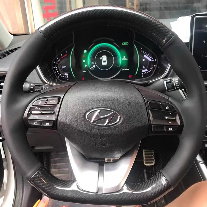 For Hyundai Elantra 4 2016-201 - đánh giá và giá Car Steering Wheel Cover Anti Slip Breathable