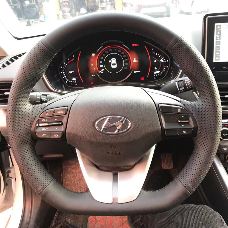 For Hyundai Elantra 4 2016-201 - đánh giá và giá Car Steering Wheel Cover Anti Slip Breathable
