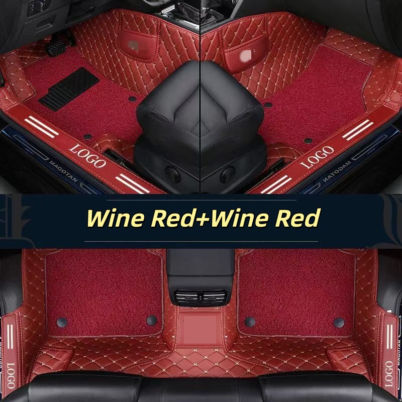 Luxury PVC Leather Full Covera - đánh giá và giá Car Floor Mats Universal Waterproof Leather