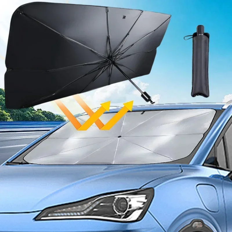 Car Windshield Sun Shade, Fold - đánh giá và giá Car Sunshade Windshield Umbrella Foldable