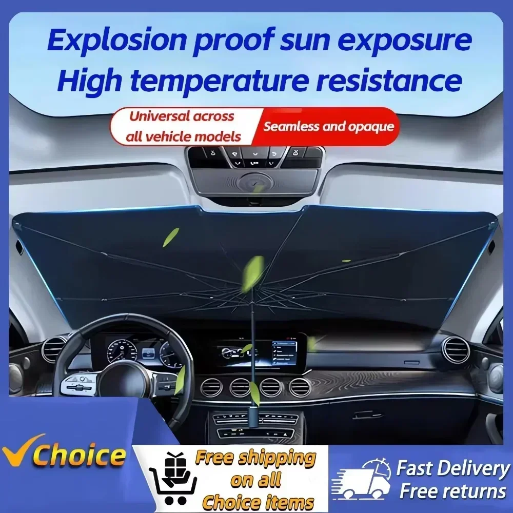 Car Windshield Sun Shade, Fold - đánh giá và giá Car Sunshade Windshield Umbrella Foldable