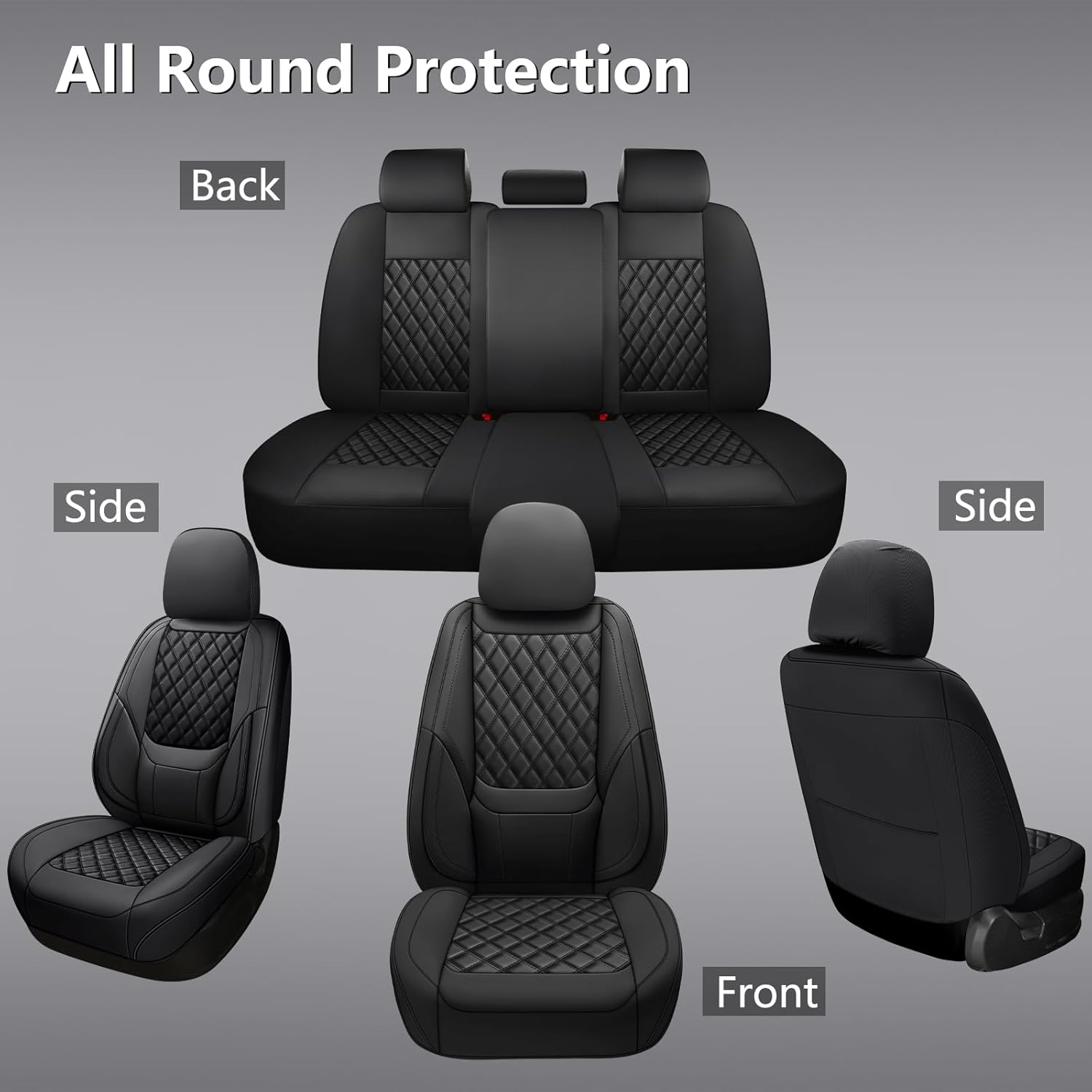 Wholesale Universal Faux Leath - đánh giá và giá Leather Car Seat Covers Full Set Universal