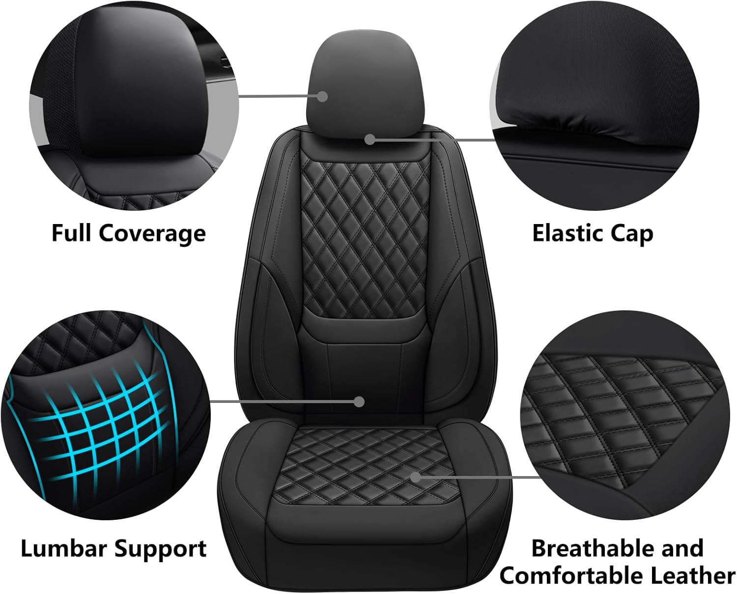 Wholesale Universal Faux Leath - đánh giá và giá Leather Car Seat Covers Full Set Universal