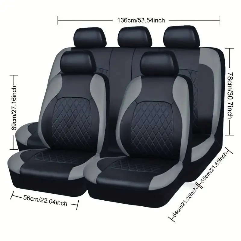 Universal Faux Leather Car Sea - đánh giá và giá Leather Car Seat Covers Full Set Universal