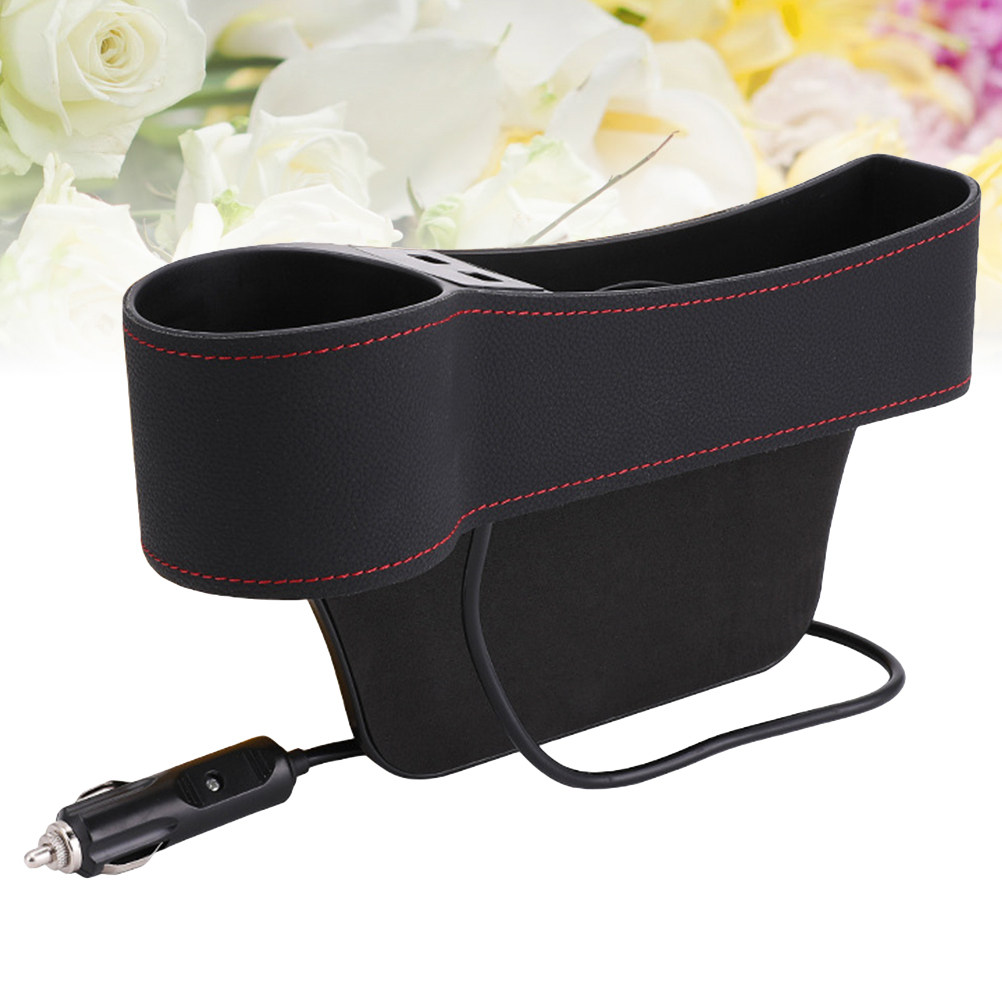 Car Seat Gap Storage Box Black - đánh giá và giá Seat Gap Filler Organizer With Usb Charger