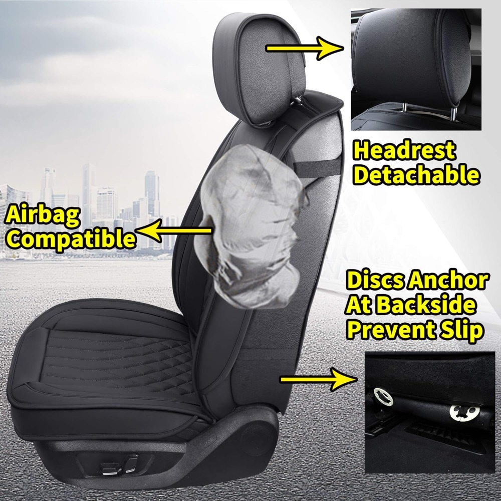 5pcs Car Seat Covers Full Set  - đánh giá và giá Leather Car Seat Covers Full Set Universal