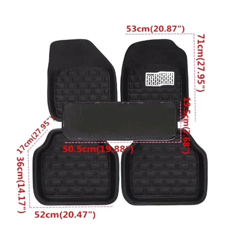 5pcs Premium Easy Clean Waterp - đánh giá và giá Car Floor Mats Universal Waterproof Leather