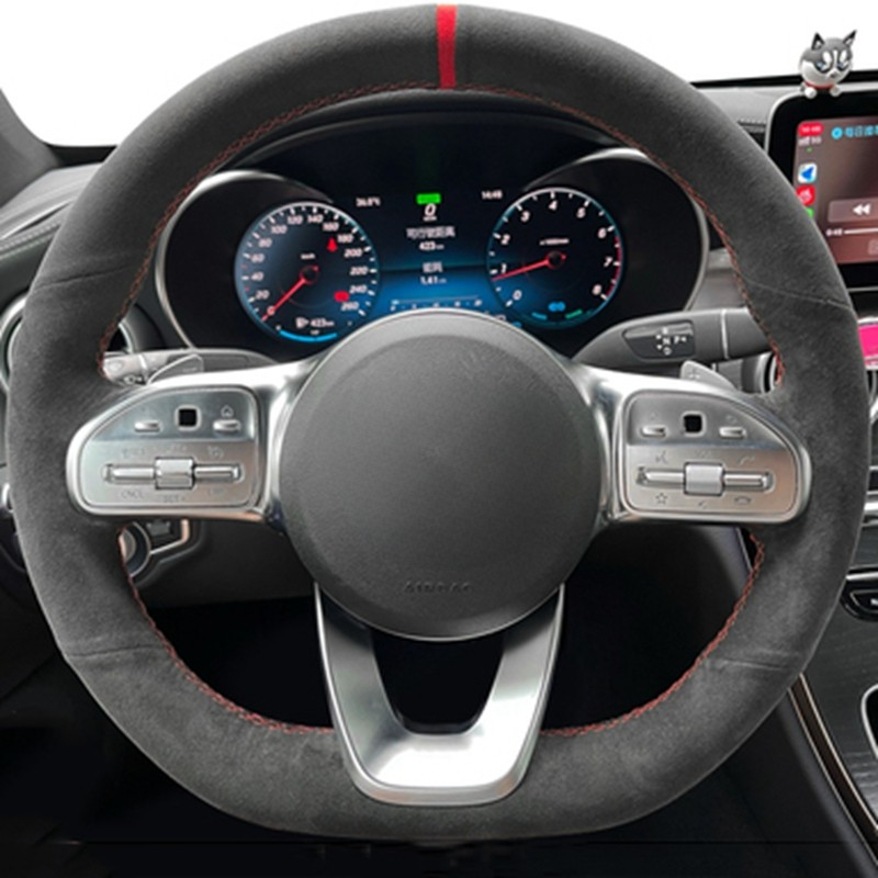 Anti-Slip  Black Suede Braid C - đánh giá và giá Car Steering Wheel Cover Anti Slip Breathable