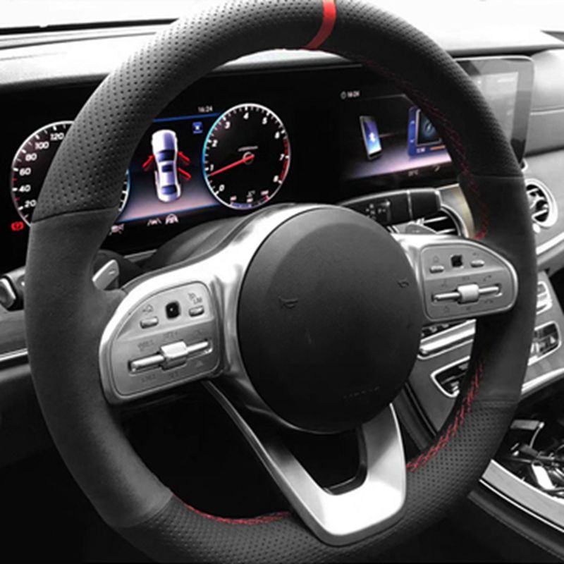 Anti-Slip  Black Suede Braid C - đánh giá và giá Car Steering Wheel Cover Anti Slip Breathable