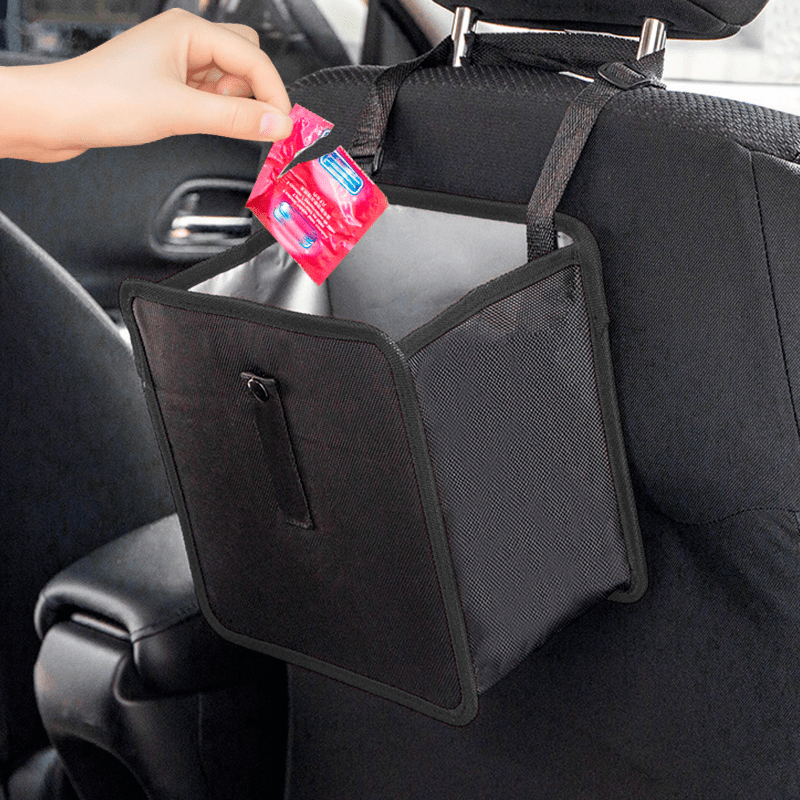 Car Trash Can Portable Garbage - đánh giá và giá Waterproof Car Trash Can With Lid
