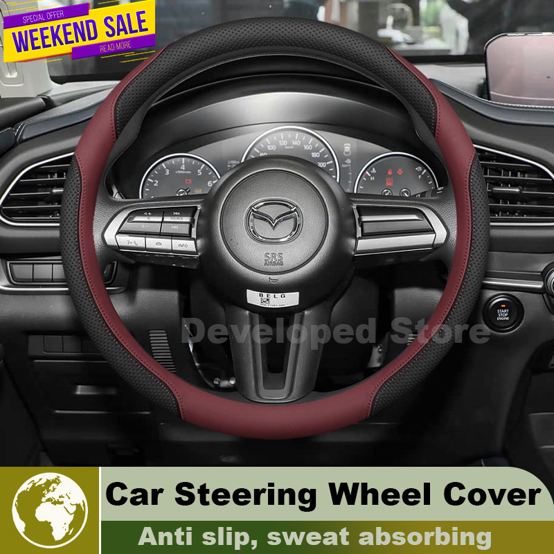 Leather Car Steering Wheel Cov - đánh giá và giá Car Steering Wheel Cover Anti Slip Breathable