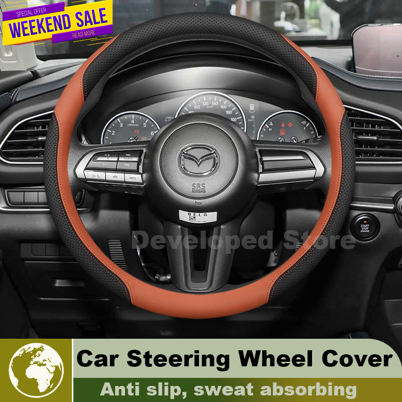 Leather Car Steering Wheel Cov - đánh giá và giá Car Steering Wheel Cover Anti Slip Breathable