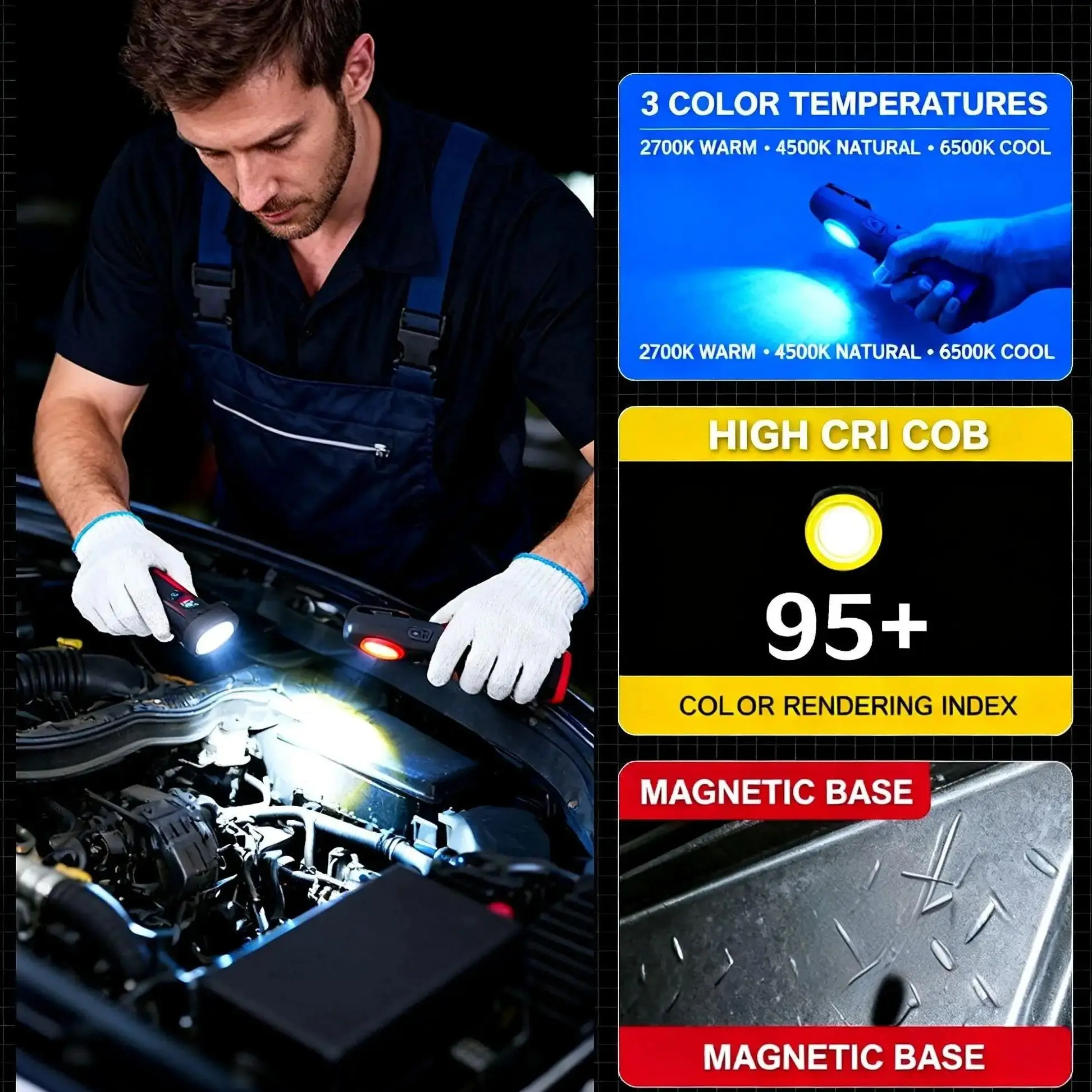 FUNAYA Portable Flashlight Car - đánh giá và giá Auto Repair Tools