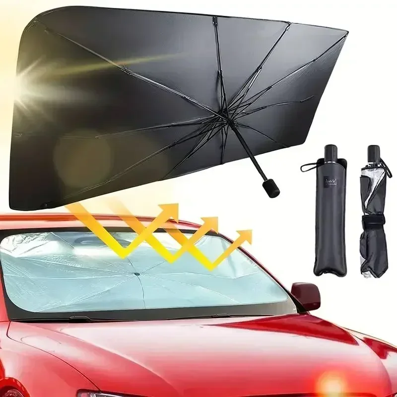 Multi Purpose Convenient Folda - đánh giá và giá Car Sunshade Windshield Umbrella Foldable