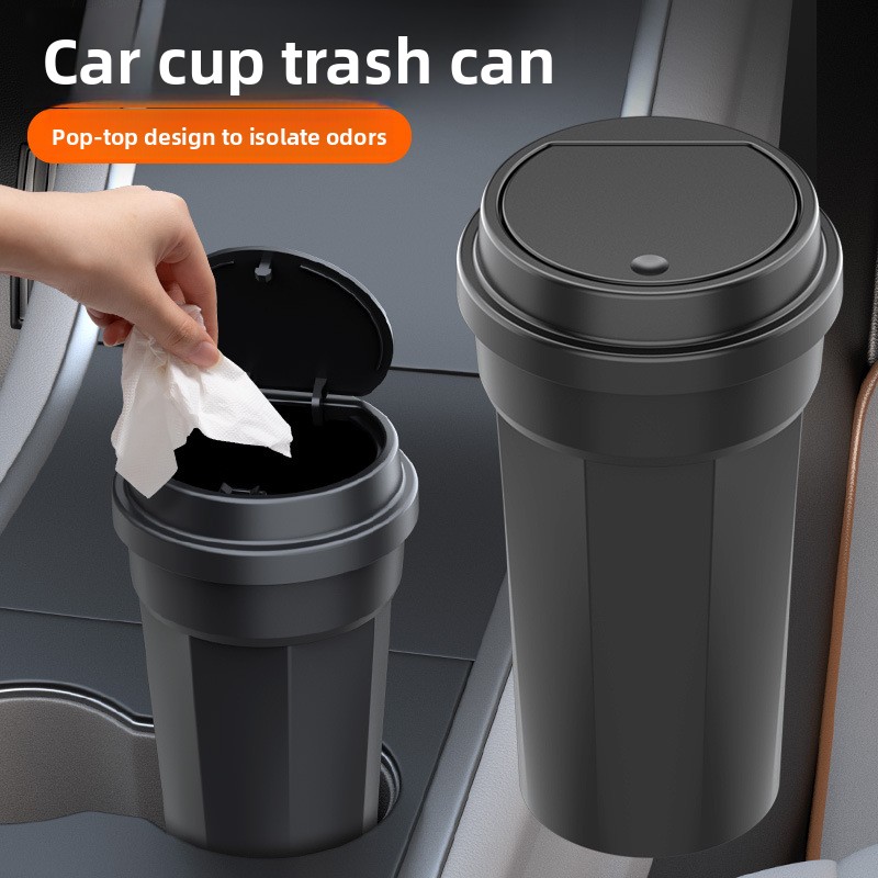 Car Trash Can Waterproof Cup H - đánh giá và giá Waterproof Car Trash Can With Lid