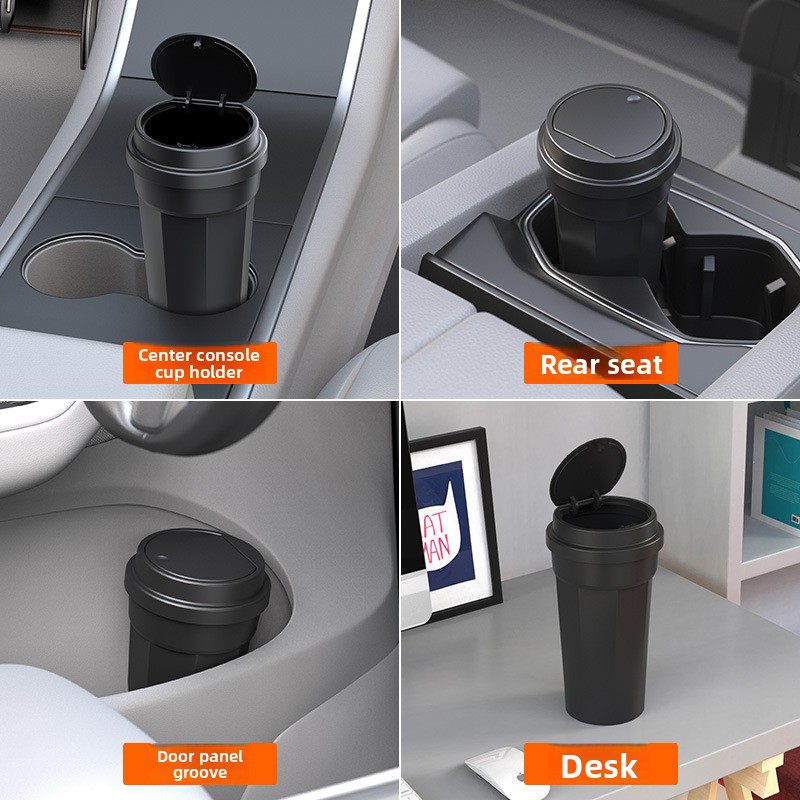 Car Trash Can Waterproof Cup H - đánh giá và giá Waterproof Car Trash Can With Lid