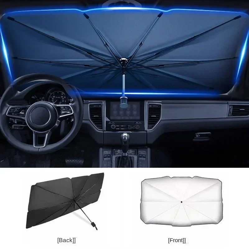 Multi Purpose Convenient Folda - đánh giá và giá Car Sunshade Windshield Umbrella Foldable