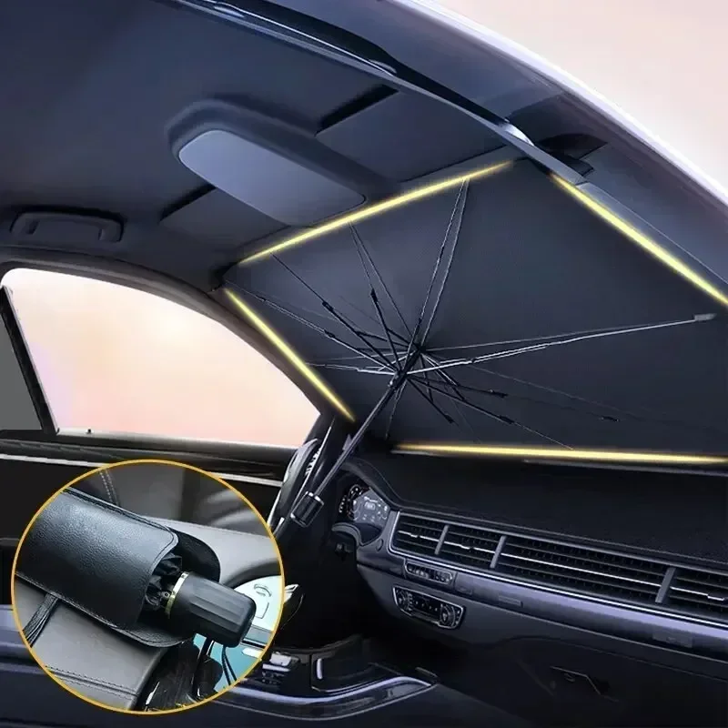 Multi Purpose Convenient Folda - đánh giá và giá Car Sunshade Windshield Umbrella Foldable