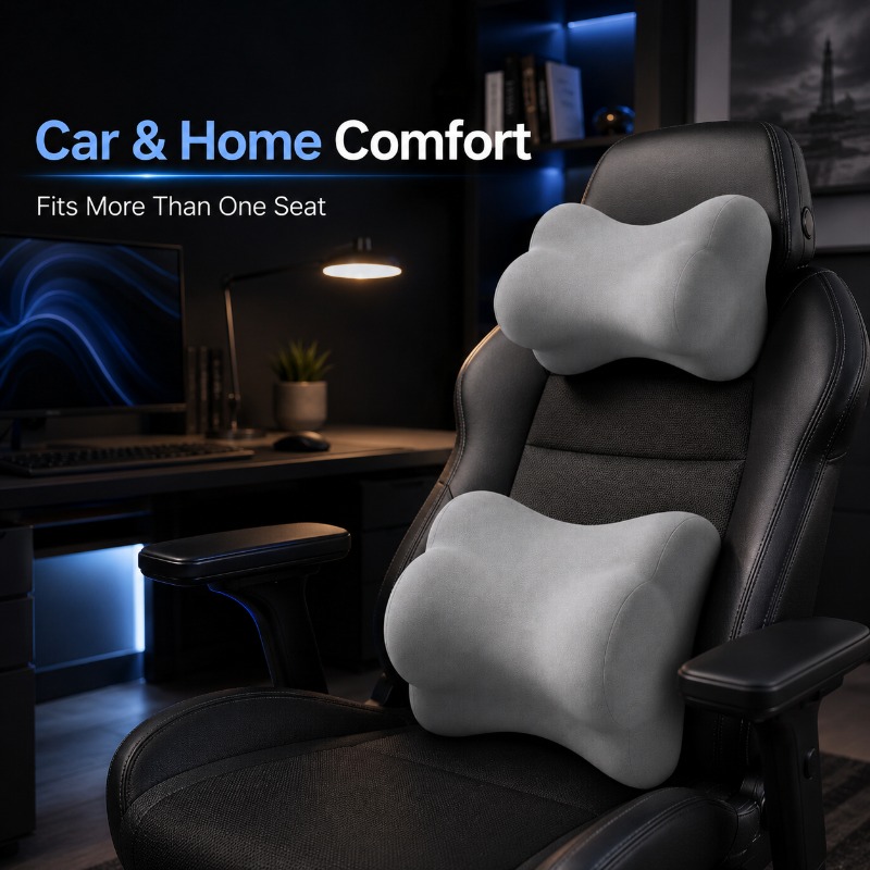 Universal Car Headrest Neck Pi - đánh giá và giá Memory Foam Car Neck Pillow Lumbar Support