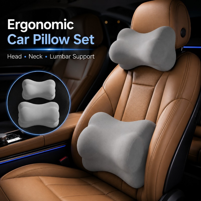 Universal Car Headrest Neck Pi - đánh giá và giá Memory Foam Car Neck Pillow Lumbar Support