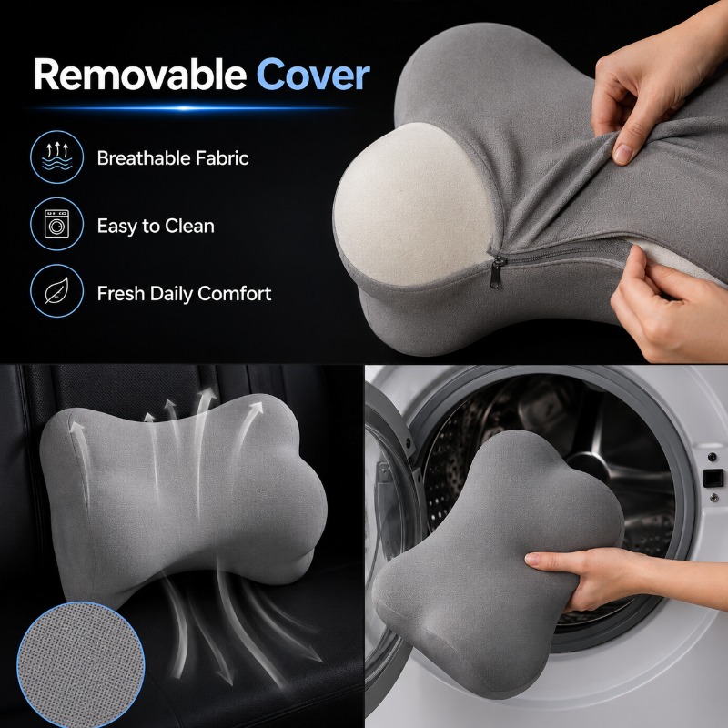 Universal Car Headrest Neck Pi - đánh giá và giá Memory Foam Car Neck Pillow Lumbar Support
