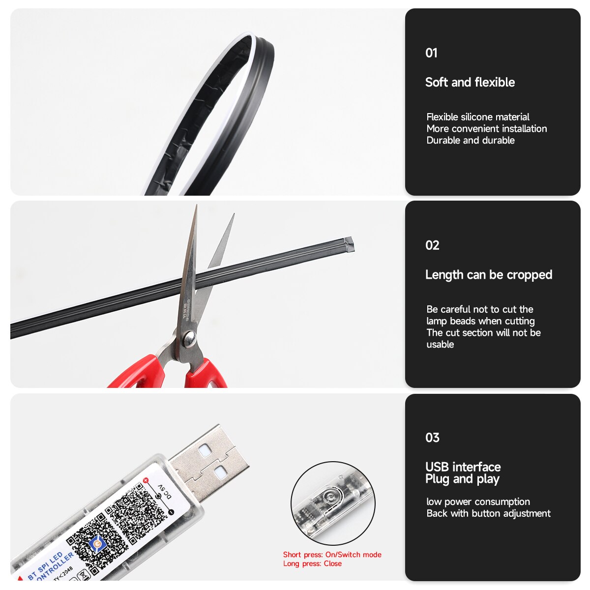 Car LED Ambient Light USB 64 C - đánh giá và giá Led Ambient Interior Car Lights App Control