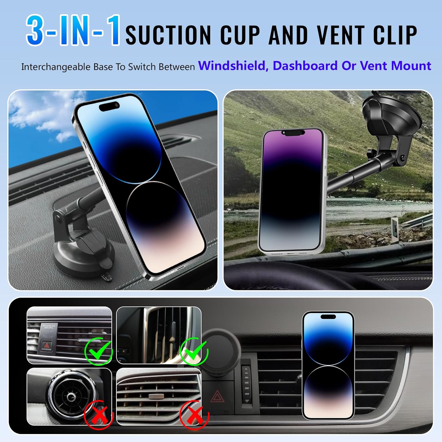 UYUXIO 15W Fast Charging Winds - đánh giá và giá Wireless Car Charger Mount Fast Charging