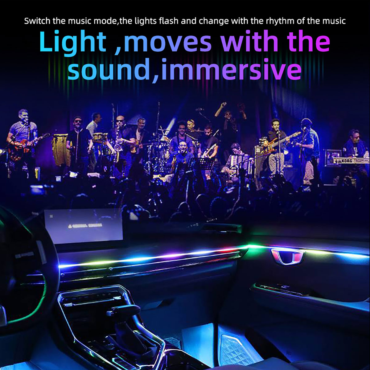 6/10 in 1 Car Led Ambient Ligh - đánh giá và giá Led Ambient Interior Car Lights App Control
