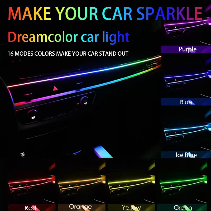 12V Universal Symphony Car Int - đánh giá và giá Led Ambient Interior Car Lights App Control