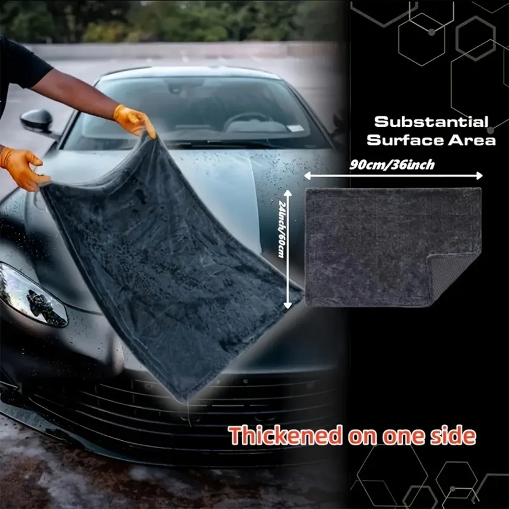 Oversized Dark Gray Car Microf - đánh giá và giá Microfiber Car Drying Towel Super Absorbent